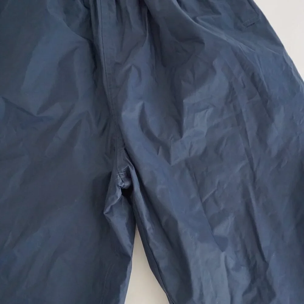 Vintage Wetskins Navy 100% Nylon Pvc Backing Waterproof Elastic Waist Pants XL - Picture 6 of 9